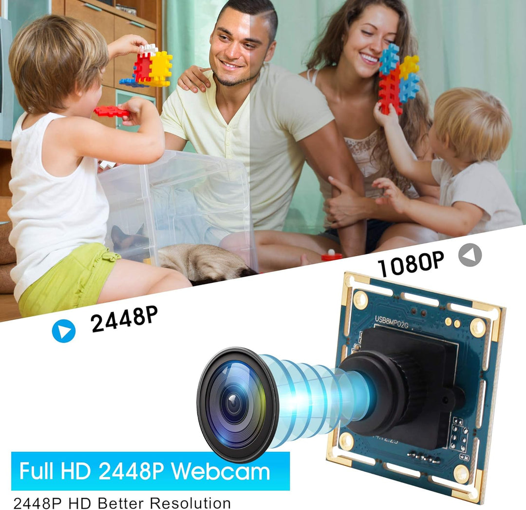 ELP 8 MP USB Kameramodul IMX179 Sensor Super HD 3264X2448 Eingebettete Kamera für Industrie, USB mit