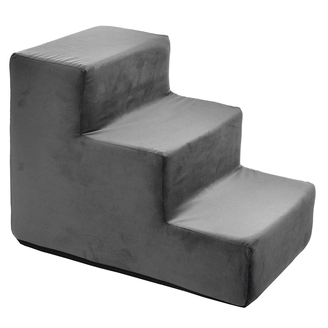 Hundetreppe 30 cm hoch | Katzentreppe Haustiertreppe | 3 Stufen | Hunde Katzen Haustier | für Bett u