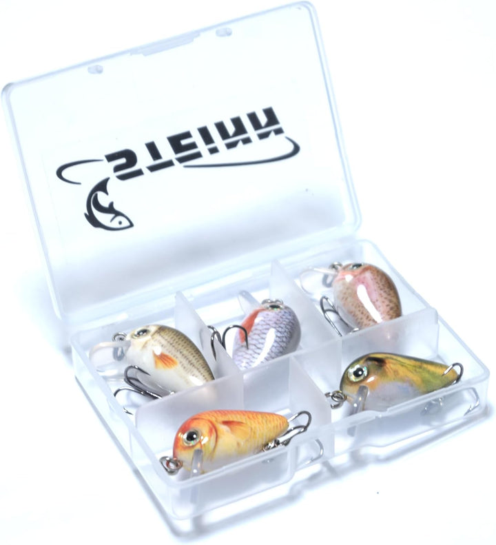 Steinn Wobbler Crankbait Kunstköder Set | Raubfisch Zander Barsch Angeln | 1.6g 2.5cm | Angelköder F