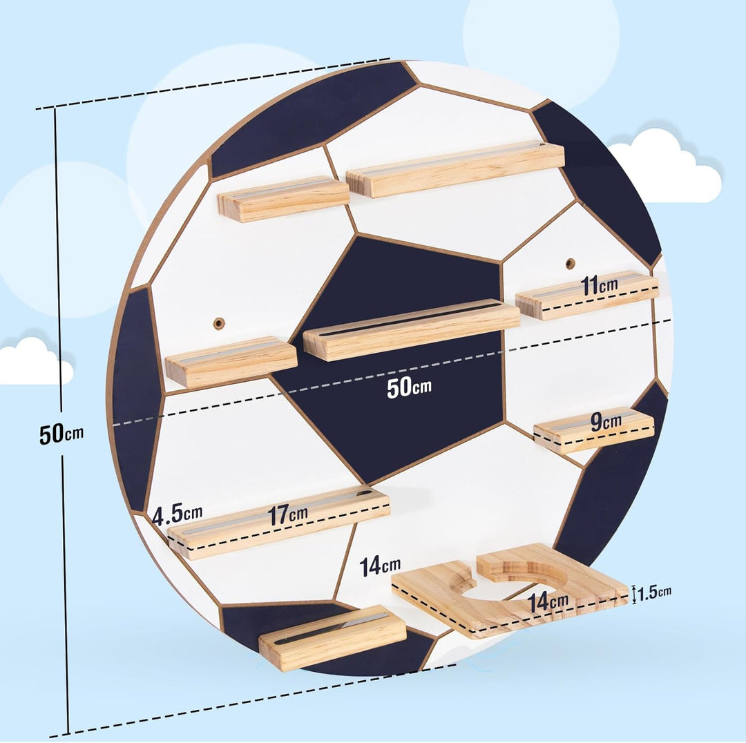 Todeco Tonie-Regal für Toniebox Hörfiguren, Magnetische Aufbewahrung für 20-25 Tonie, Wandregal Kind