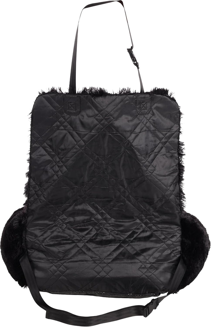Flamingo Autositz für Hund Krems rund schwarz - 60x50x20cm - Herausnehmbare Kissen - Verstellbaren b