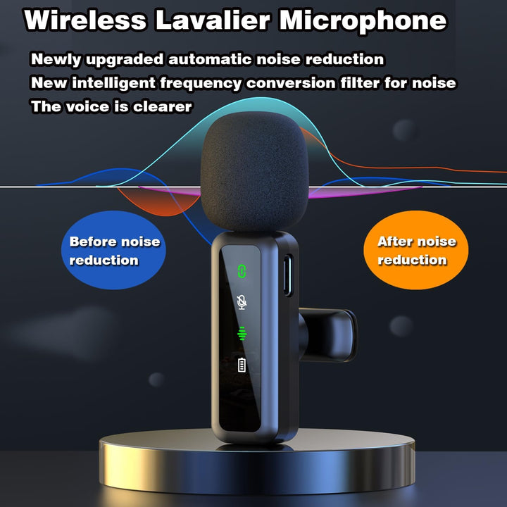 3-in-1-Lavaliermikrofon, kabelloses Mikrofon für iPhone, Android, iPad, für Videoaufnahmen, Streamin