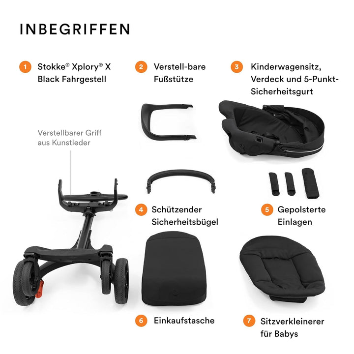 Stokke Xplory X, Royal Blue – Eleganter Kinderwagen – Anpassbarer Komfort für Baby & Eltern – Polste