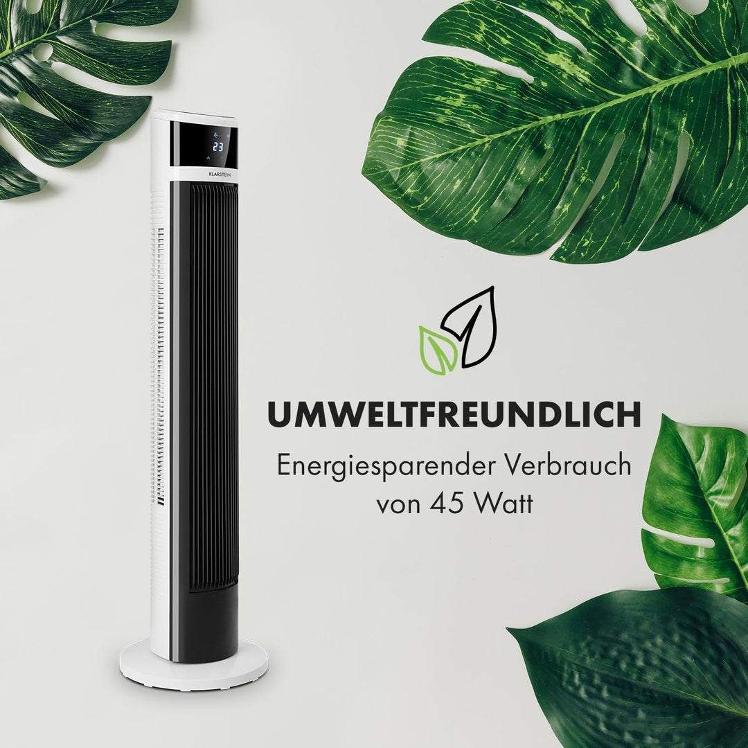 Klarstein Ventilator, Standventilator, Leistung: 45 Watt, Digitales Display, mit Fernbedienung, 24-S