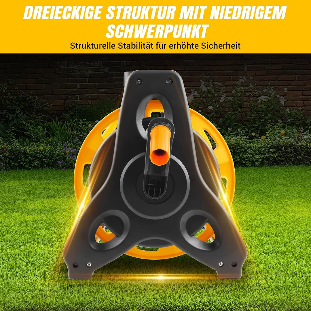 Gartenschlauchwagen mit Anti-Verdrehungs, robuster Wasserschlauch-Aufbewahrungswagen, tragbare Aufwi