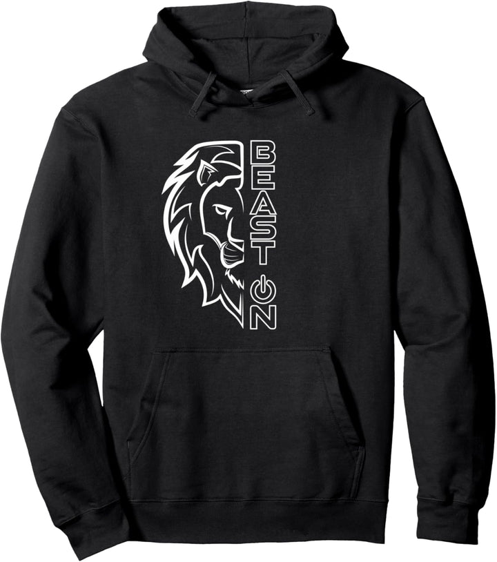 Löwe Kopf Beast ON Gym Fitness Training Bodybuilding Workout Pullover Hoodie