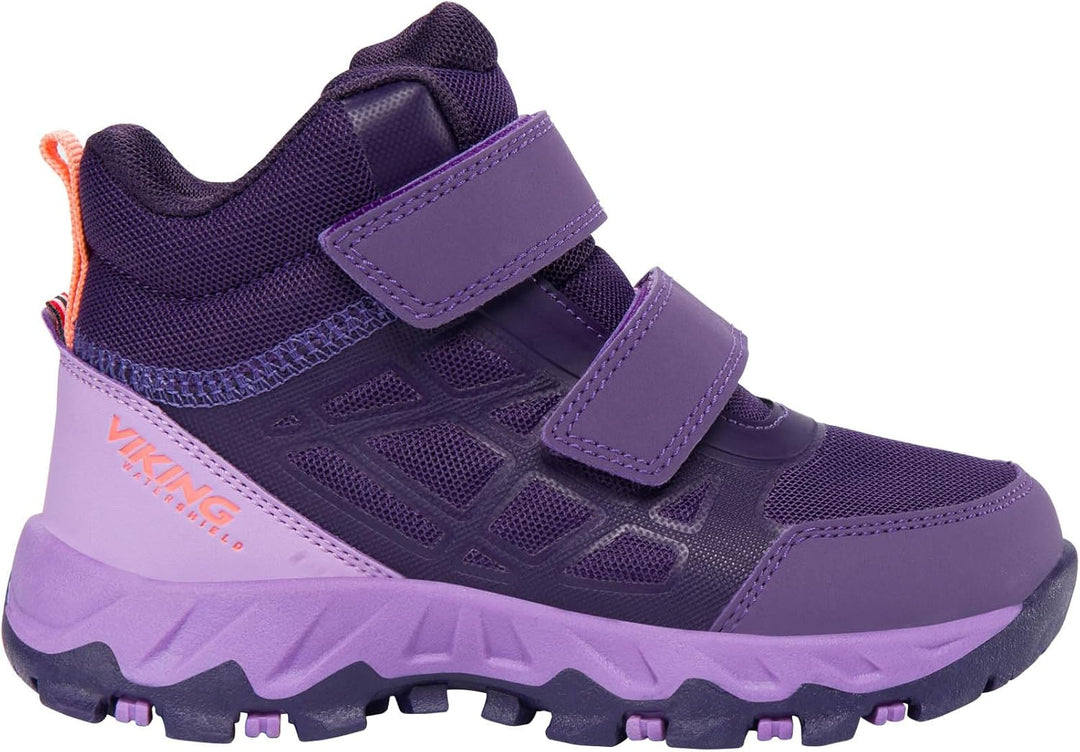Viking Unisex Kinder Track Mid Wp 2v Walking Shoe 29 EU Aubergine Lilac, 29 EU Aubergine Lilac