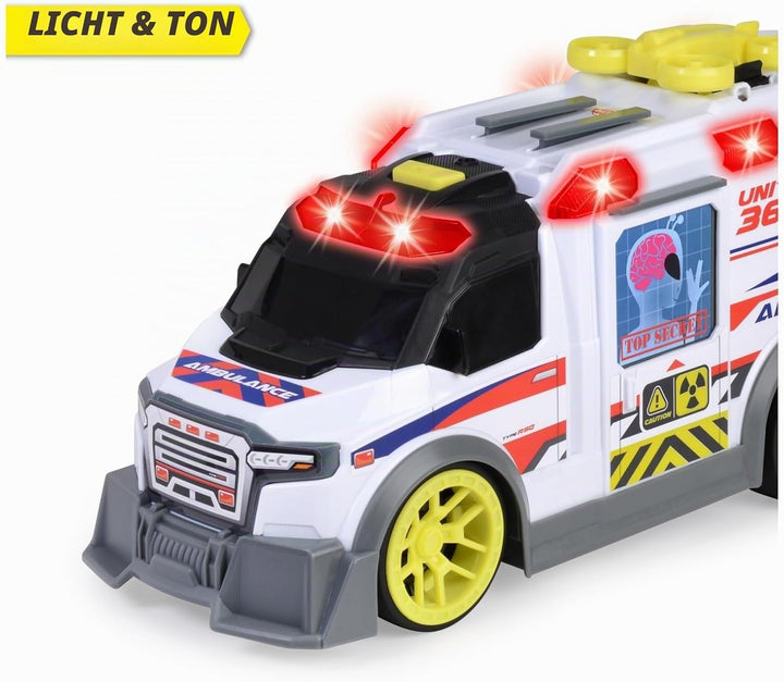 Dickie Toys - grosser Spielzeug-Krankenwagen mit vielen Extras (35,5 cm) - Rettungswagen mit Spiel-D