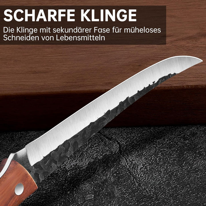 Ausbeinmesser Profi Filetiermesser Fisch Scharf: Metzgermesser Schmieden Outdoor Messer Fleischermes