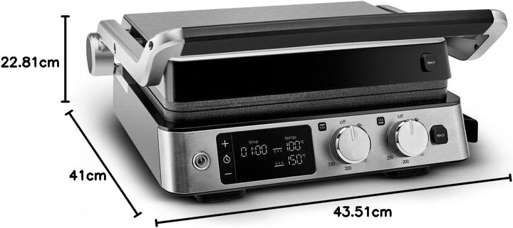 Karaca Compact Steel Sear & Grill Inox 2008 Sandwichmaker 3 in 1, Elektrogrill, Toaster Sandwichtoas
