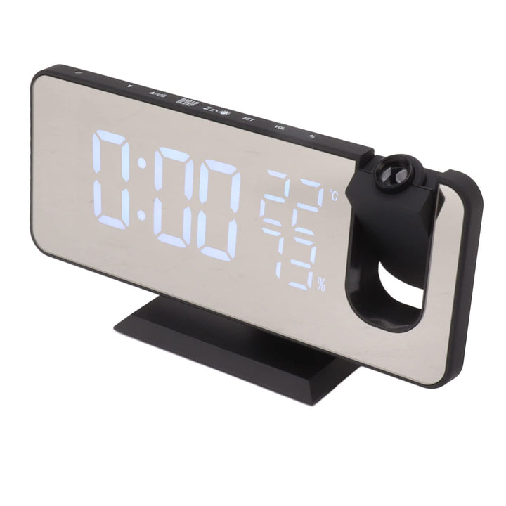 Zerodis LED-Digitalprojektionswecker, HD-Projektion, 180-Grad-Drehung, 2032-Knopfbatterie, ABS-LED-D