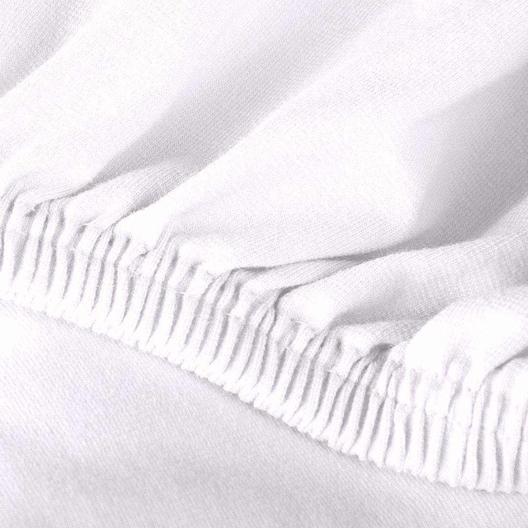 aqua-textil Exclusiv Spannbettlaken 140x200-160x220 cm Schnee weiss Jersey Baumwolle 230g/qm Spannbe