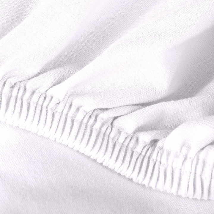 aqua-textil Exclusiv Spannbettlaken 90x200-100x220 cm Schnee weiss Jersey Baumwolle 230g/qm Spannbet
