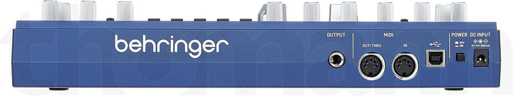 Behringer TD-3-BU Analoger Bass-Line-Synthesizer mit VCO, VCF, 16-Stufen-Sequenzer, Distortion-Effek