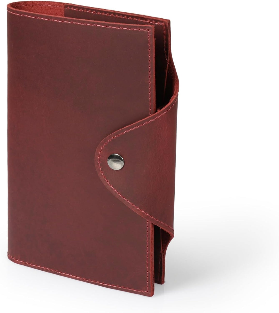Londo Echtleder Schreibmappe Konferenzmappe mit Notizblock Notizblock und Schloss Rot M, Rot M
