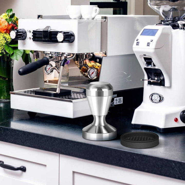 Philorn Kaffees Tampfer 51mm, Espresso-Kaffeestampfer Pulver mit Silikonmatte für Heim- und Büro-Kaf