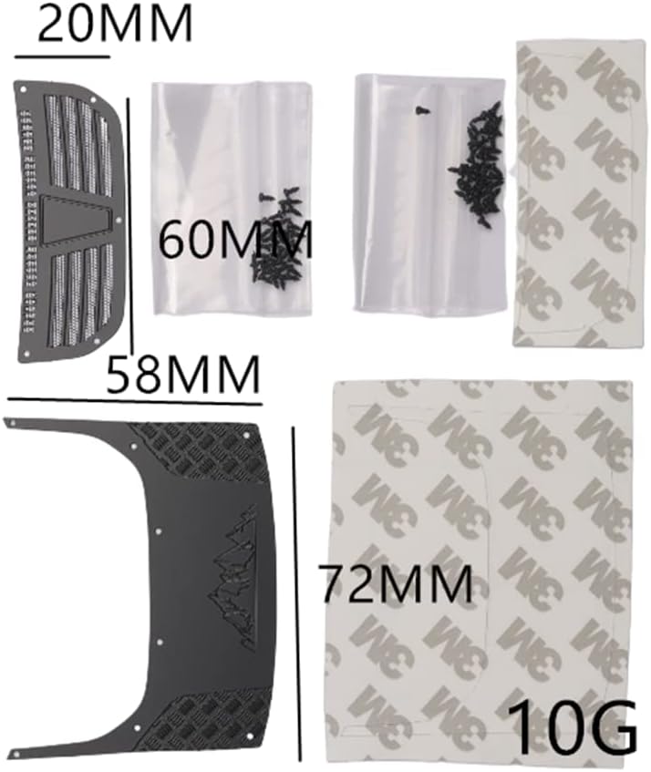 Middle Trim Panel Plate of Engine Cover for Traxxas 1:18 TRX4M Ford Bronco Crawler 97074-1 Upgrades