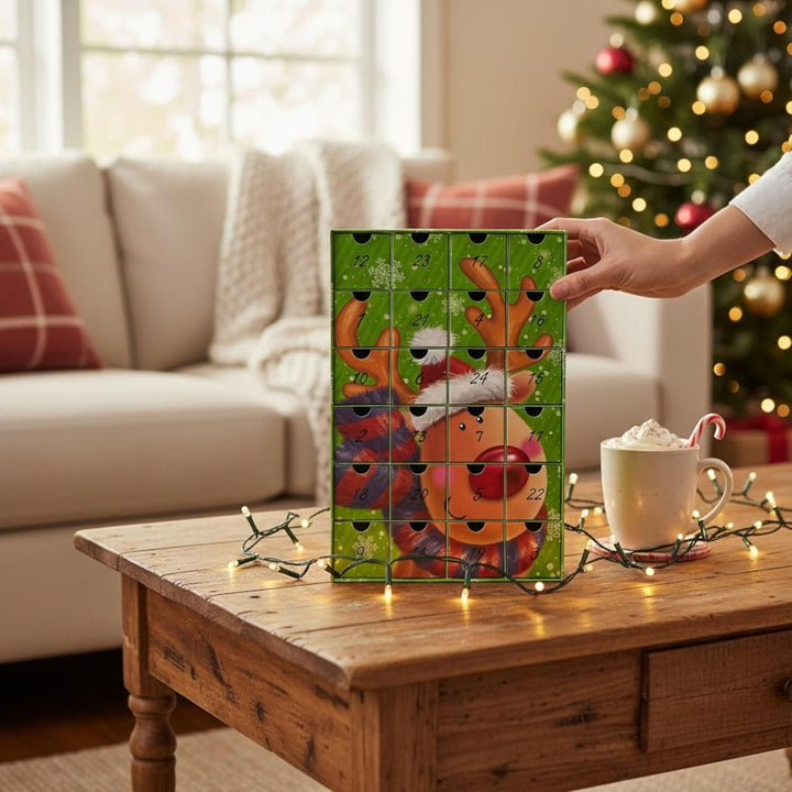 Adventskalender zum selbst Befüllen mit 24 Schubladen-Boxen, DIY-Weihnachtskalender Bastelset (Zahle