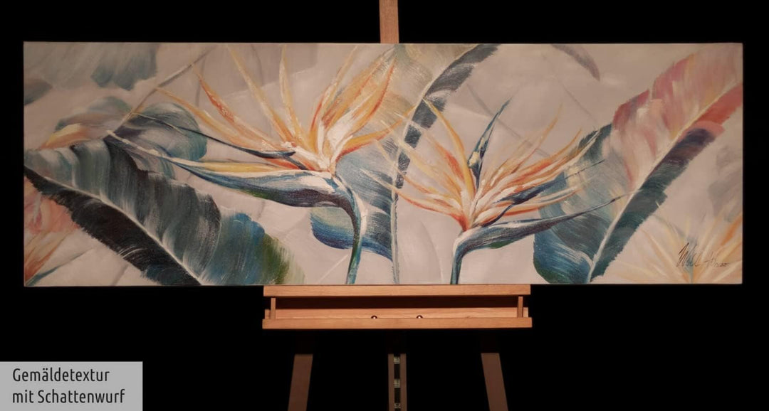 KunstLoft Leinwandbild | 100% HANDGEMALT | 150x50cm | Gemälde &