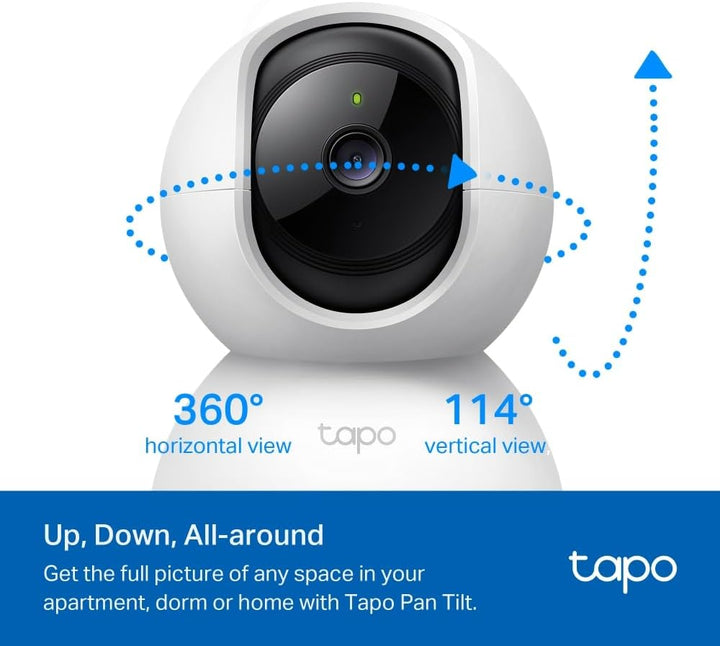 Tapo C200C 360°-WLAN-Überwachungskamera für den Innenbereich, 1080P, Nachtsicht, Bewegungserkennung,