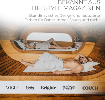 SAUNASOFA® von BADESOFA® | Extra bequeme Sauna-Matte mit Kissen | Einfacher Transport dank Tragegurt