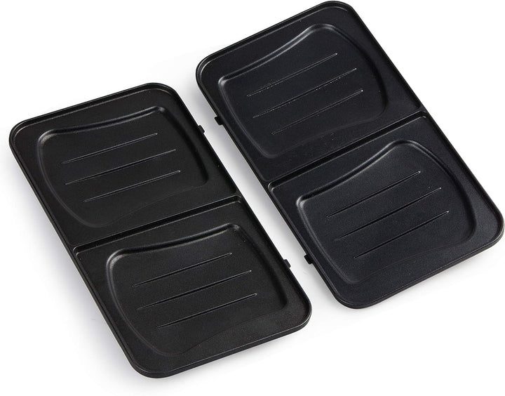 Domo DO9136C Sandwichtoaster 3-in-1, 1 Liter, Silber, Schwarz