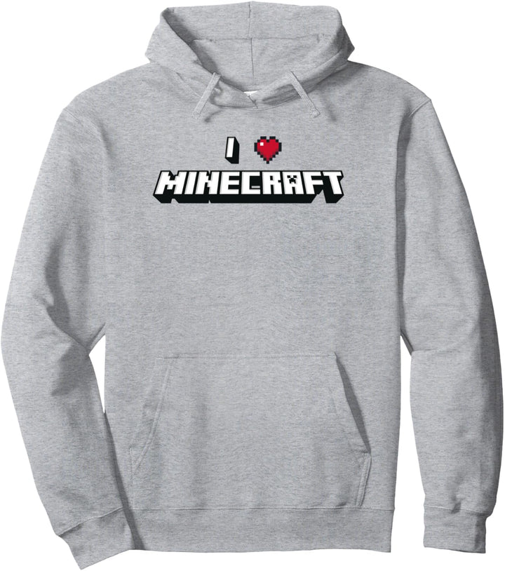 Minecraft I Heart Minecraft Logo Pullover Hoodie