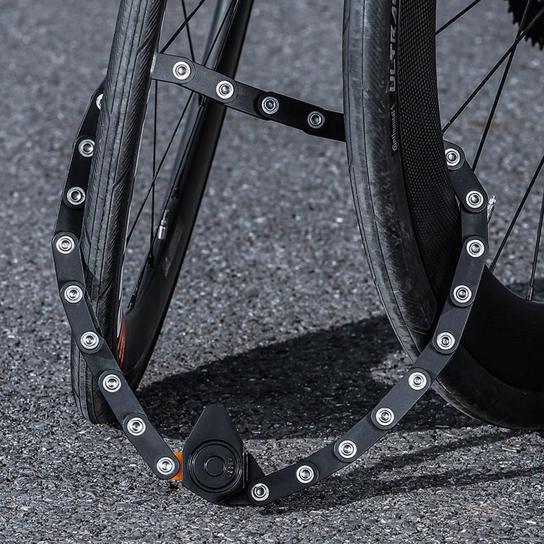 Fahrrad-Faltschloss, mit Halterung für E-Bikes, Motorräder, Roller, Gepäck, wetterfestes Fahrradschl