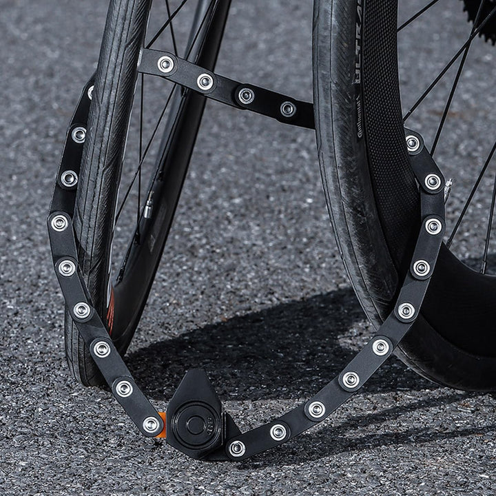 Fahrrad-Faltschloss, mit Halterung für E-Bikes, Motorräder, Roller, Gepäck, wetterfestes Fahrradschl