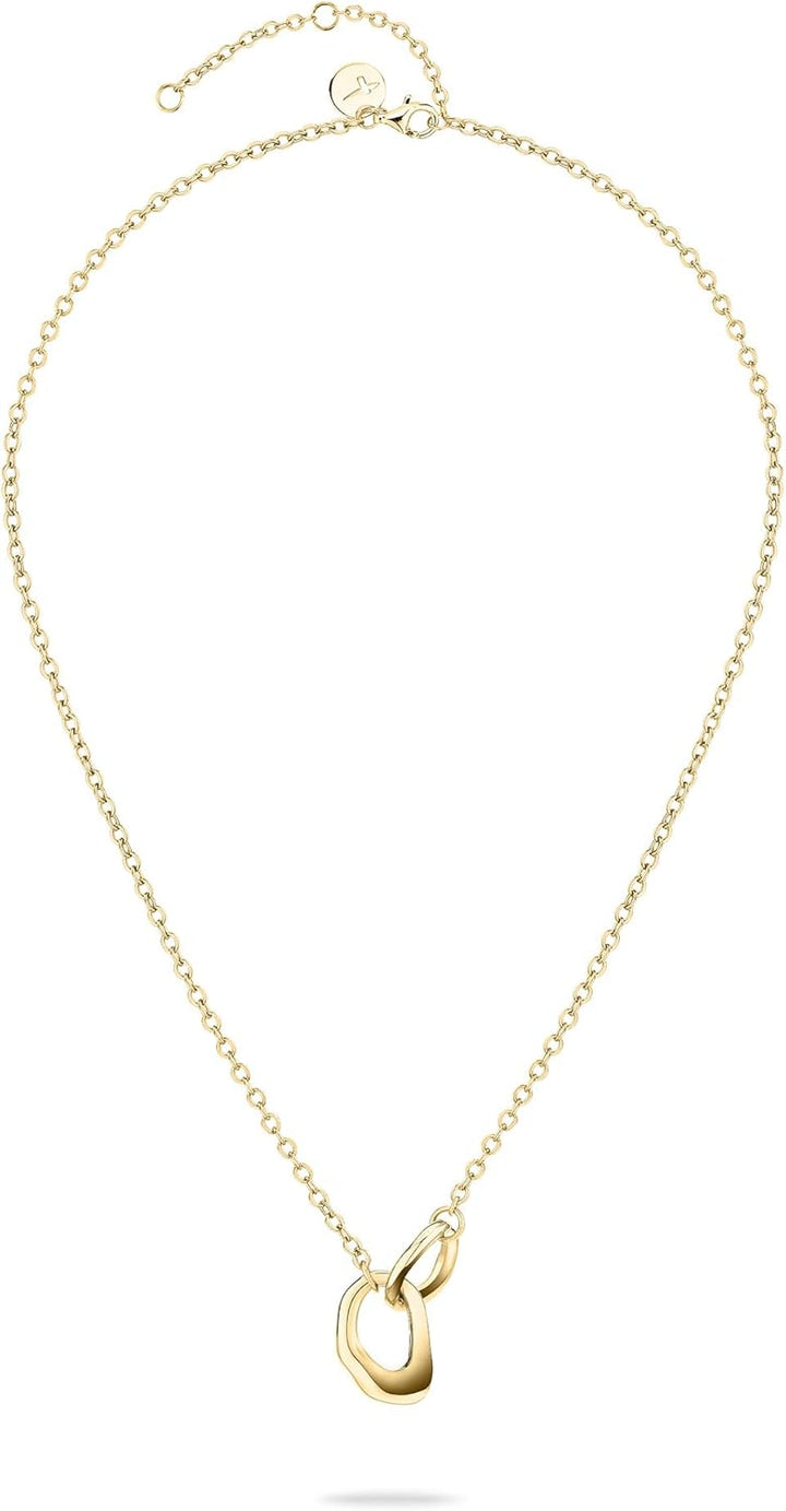 Tamaris Halskette für Damen, Halsschmuck mit Anhängern wasserfest aus Edelstahl Organics / Gold, Org