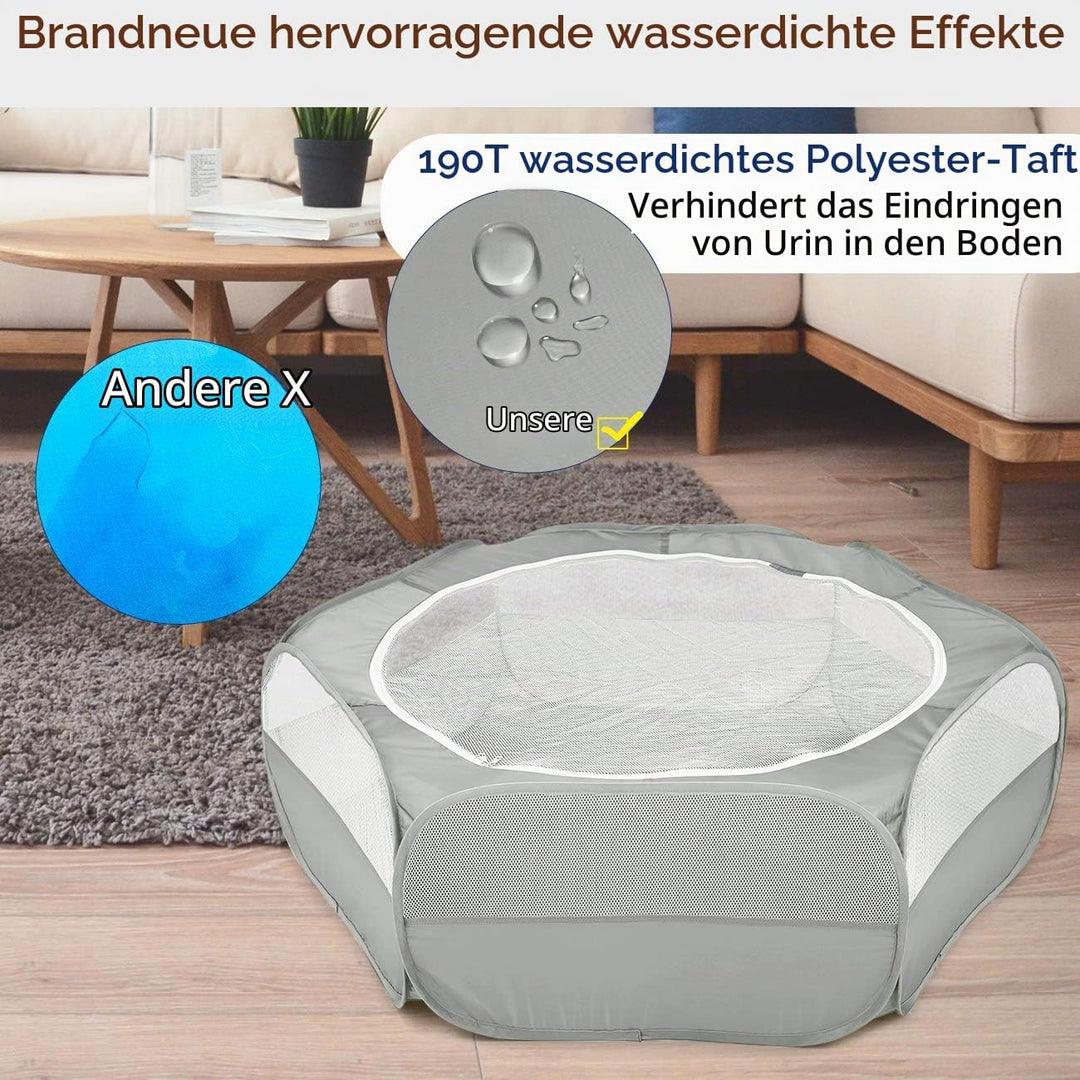 Pawaboo Kleintiere Freigehege, Wasserdicht Faltbar Kaninchen Freilaufgehege für Hasen Hühner Kätzche