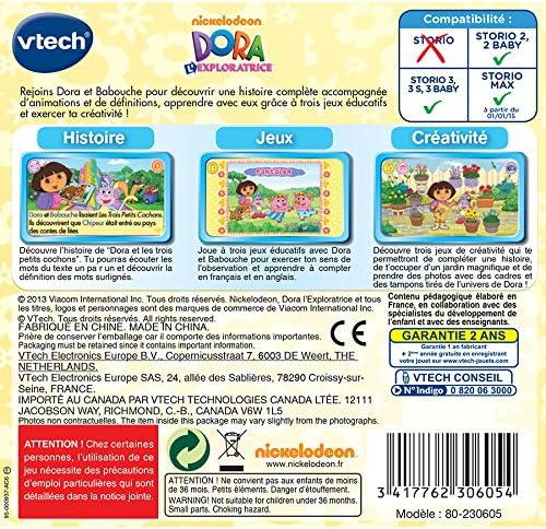 VTech – 230105 – Storio 2 und folgenden Generationen – Lernspiel Dora, Dora