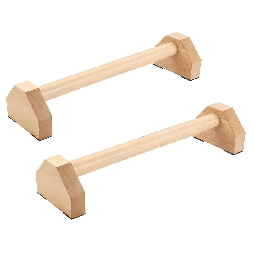 Liegestützgriffe, 2 Push Up Bars, Handstandstange, Holz Parallettes, mit Zwei Abnehmbaren Griffschla