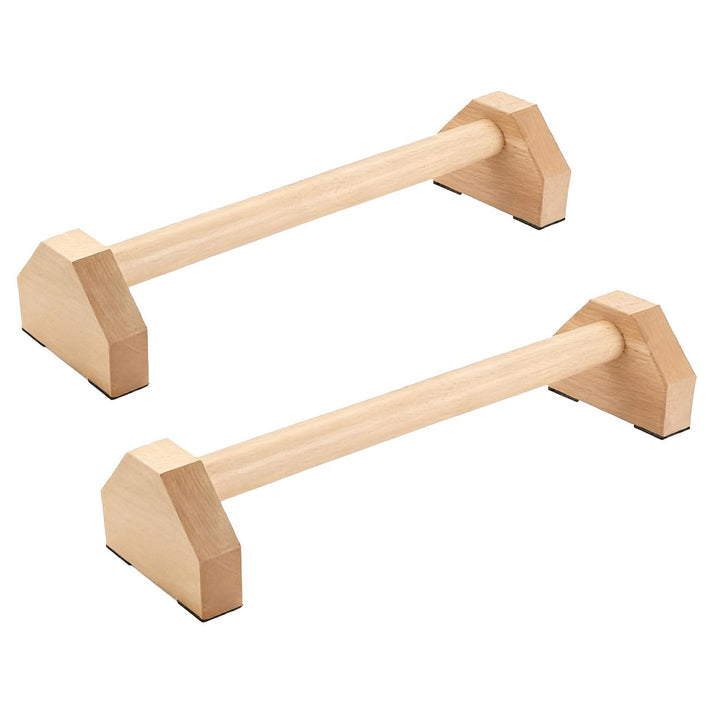 Liegestützgriffe, 2 Push Up Bars, Handstandstange, Holz Parallettes, mit Zwei Abnehmbaren Griffschla