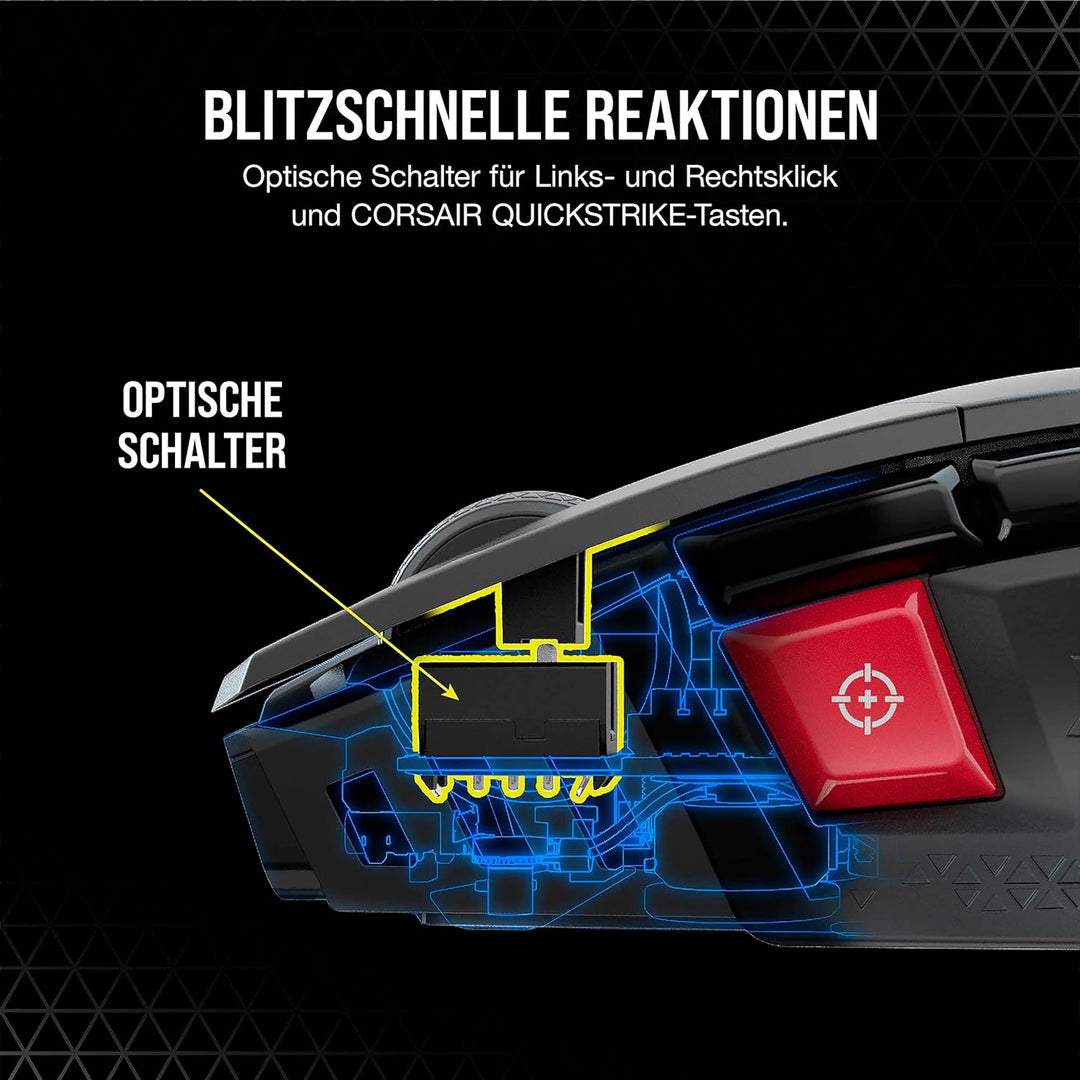 CORSAIR M65 RGB ULTRA WIRELESS Tunable FPS Gaming Mouse - 26.000 DPI - Sub-1ms Wireless - Gewichtssy