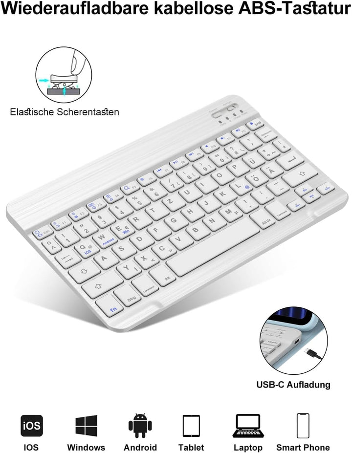 Tastatur Hülle für Xiaomi Pad 7/7 Pro 11.2 Zoll 2024, Deutsches QWERTZ, Magnetisch Abnehmbarer Deuts
