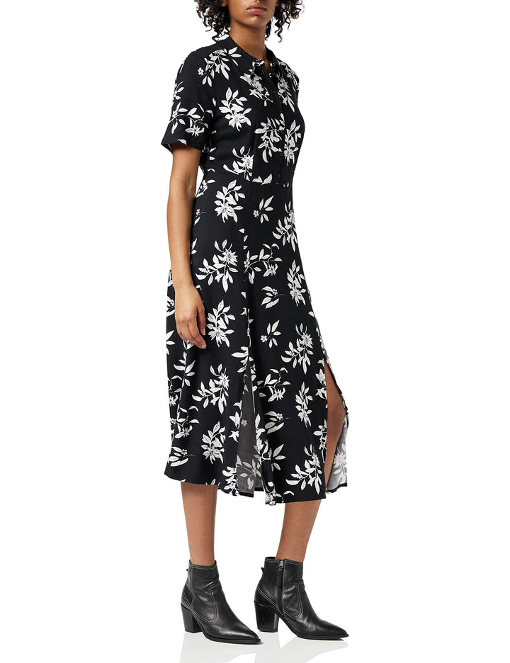 FIND Damen An6972 freizeitkleid damen, Schwarz (Black/White), 40 (Herstellergrösse: Large)