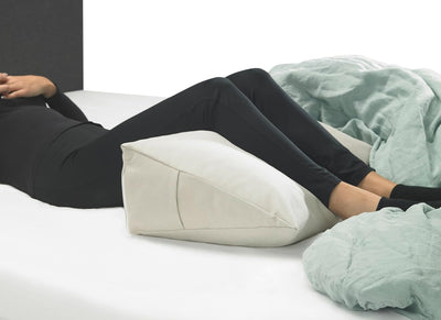 XDREAM Bettsitzkissen, Keilkissen für Bett und Sofa beige | Stabiles Rückenkissen und Lendenkissen m