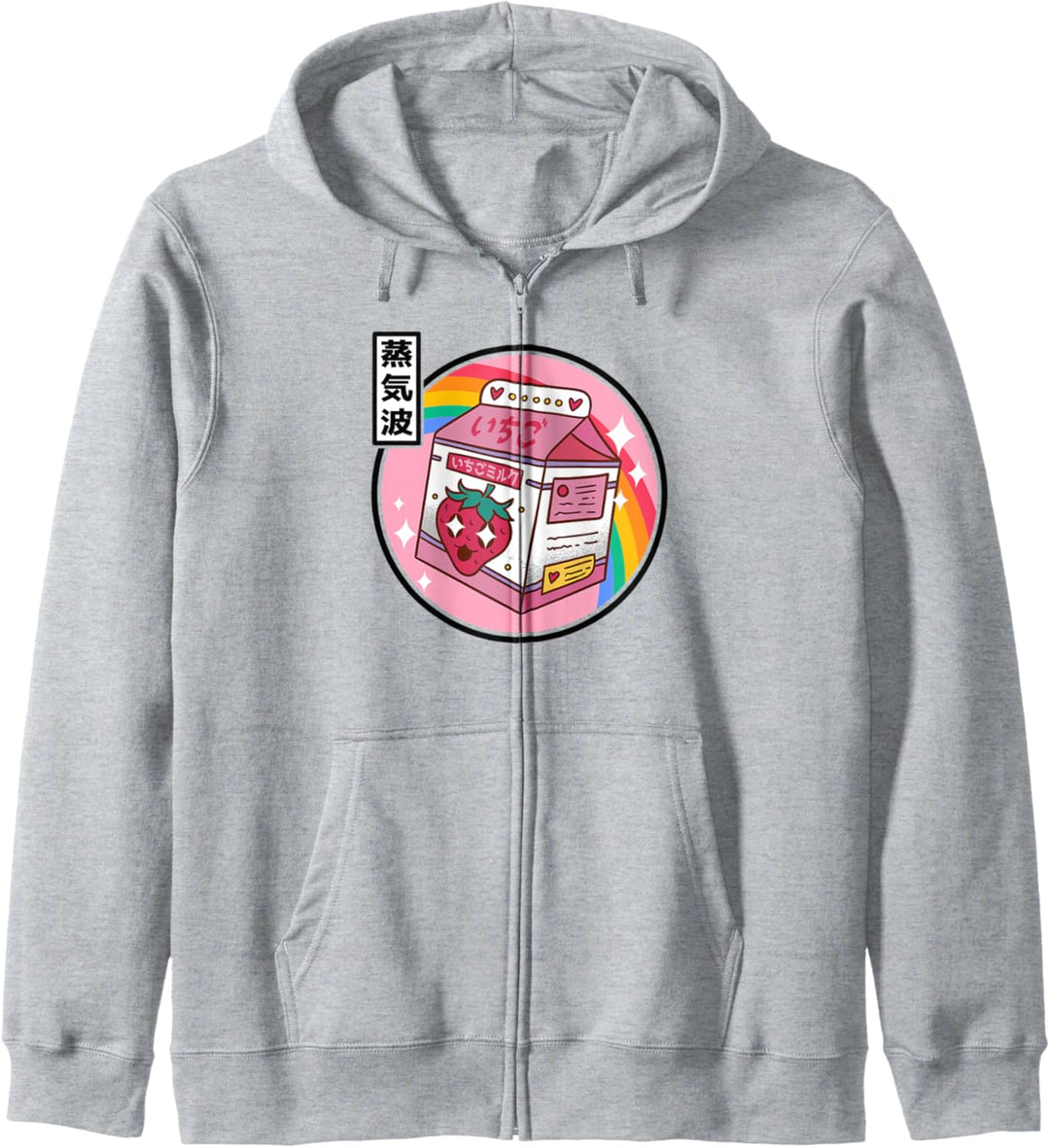 Erdbeermilch Japan Style Pastell Otaku Anime Vaporwave Kapuzenjacke