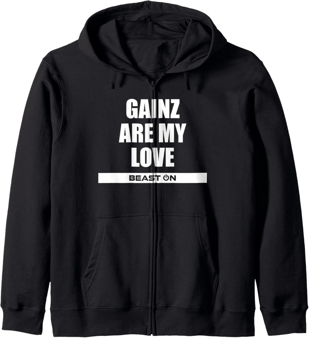 Gains Are My Love Training Fitness Gym Motivation Sprüche Kapuzenjacke