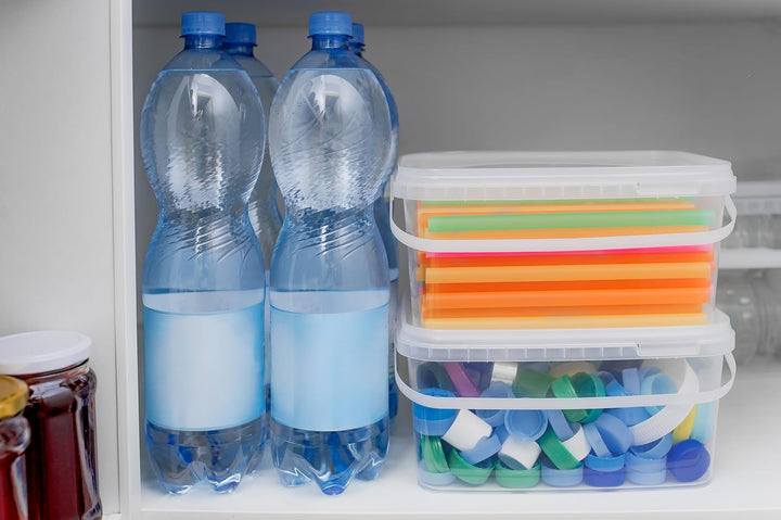 Eimer mit Deckel 3l, Eimer rechteckig, Plastikeimer transparent, lebensmittelecht, 3 Stück 3L - 3 St