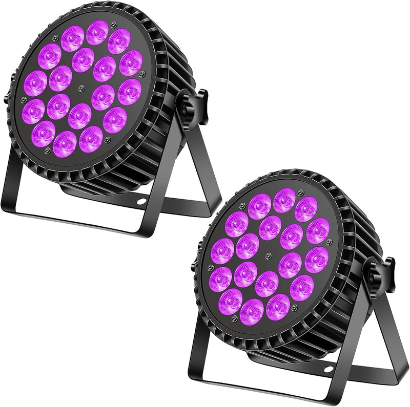 DELIBANG Par LED UV RGB Luci Palcoscenico Discoteca DJ Faretti 18 LED Par DMX Auto Sound 200W, 8CH A