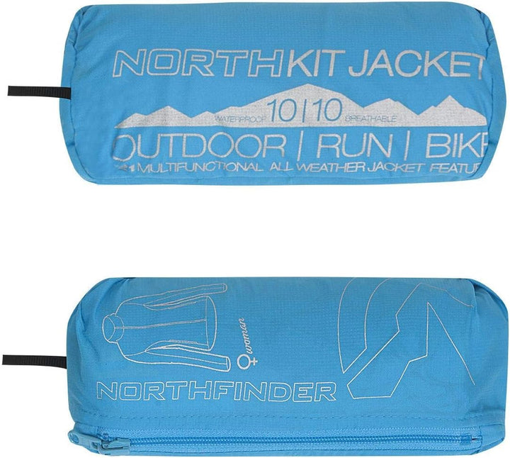 NORTHFINDER Ultraleichte Regenjacke Damen Wasserdicht Atmungsaktiv | Fahrrad Regenjacke Damen Laufja