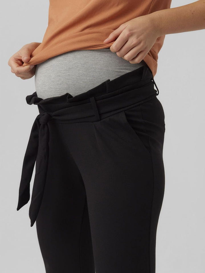 VERO MODA Damen Vmmeva Loose Paperbag Al Pant Noos Keine Angabe S Schwarz, S Schwarz