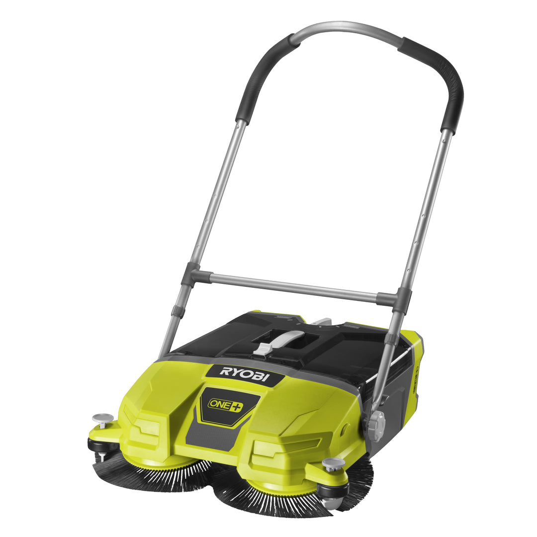 RYOBI 18 V ONE+ Akku-Kehrmaschine R18SW3-0 (Kehrbreite 53 cm, Kickschalter, Auffangbehälter 17 l, oh