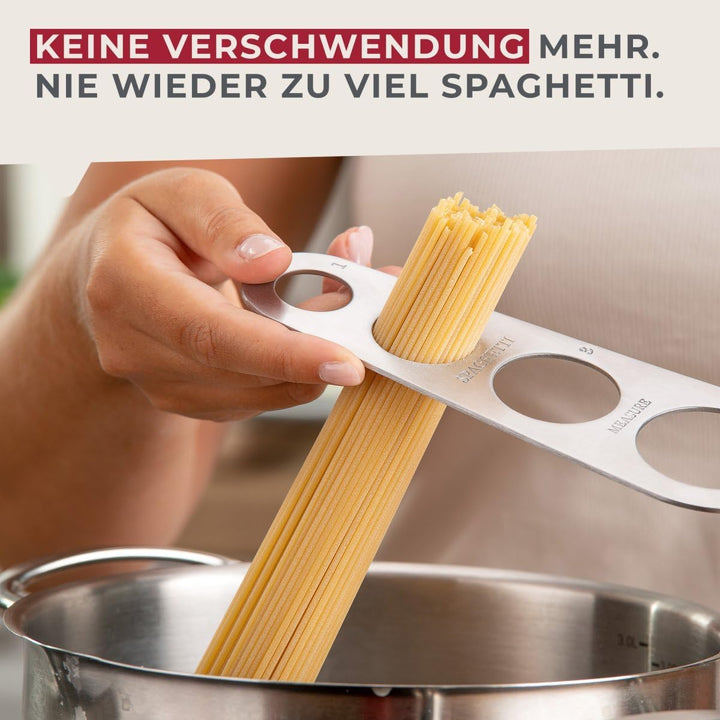 Fackelmann Spaghettimass für Pasta (Spaghetti) – Nudel Portionierer für bis zu 4 Personen – Einfache