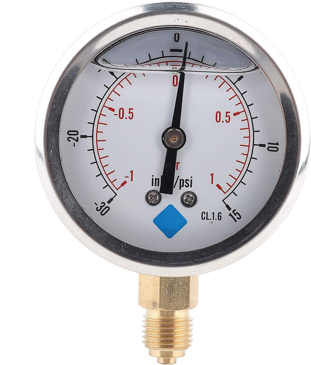 Oumefar Vakuum-Manometer 1/4 BSP Vakuum-Manometer Hochdruck-Vakuummeter Hochpräzises Radialmanometer