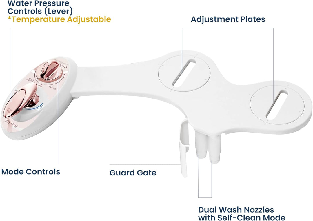 Luxe Bidet BidetNeo320rg Bidet-Aufsatz, Rose Gold, Rose Gold