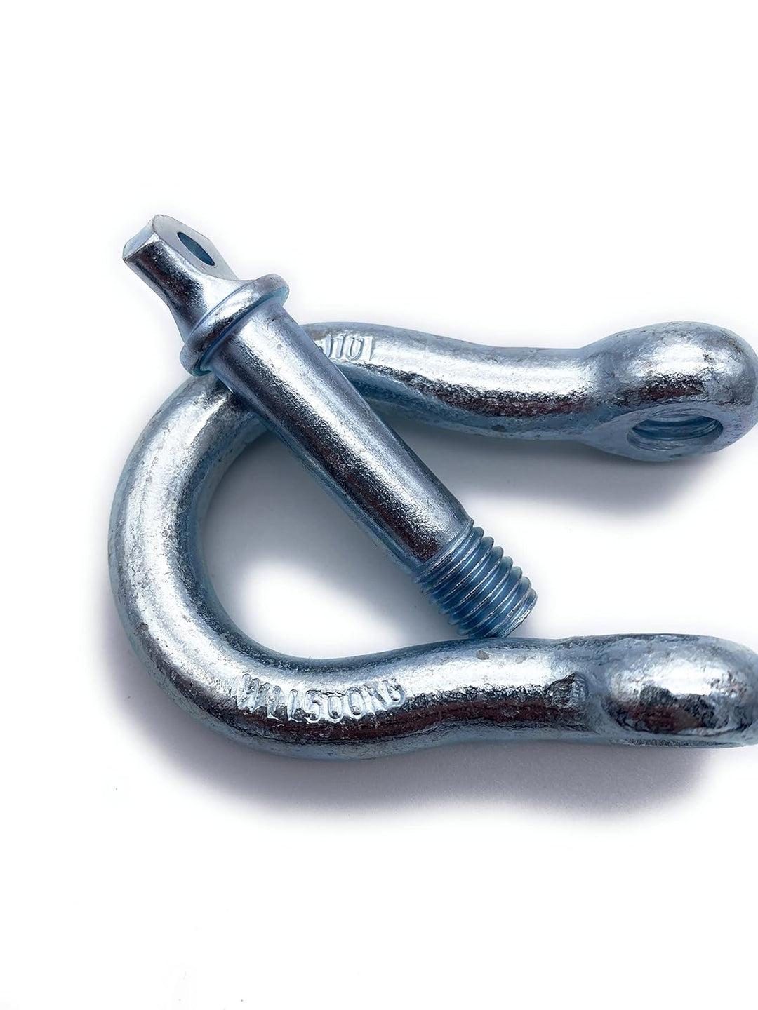 Schäkel geschweifte Form | 10 Stk. Ø 8 mm | EINGEPRÄGTE Tragfähigkeit (WLL): 200kg | Stahl galvanisc