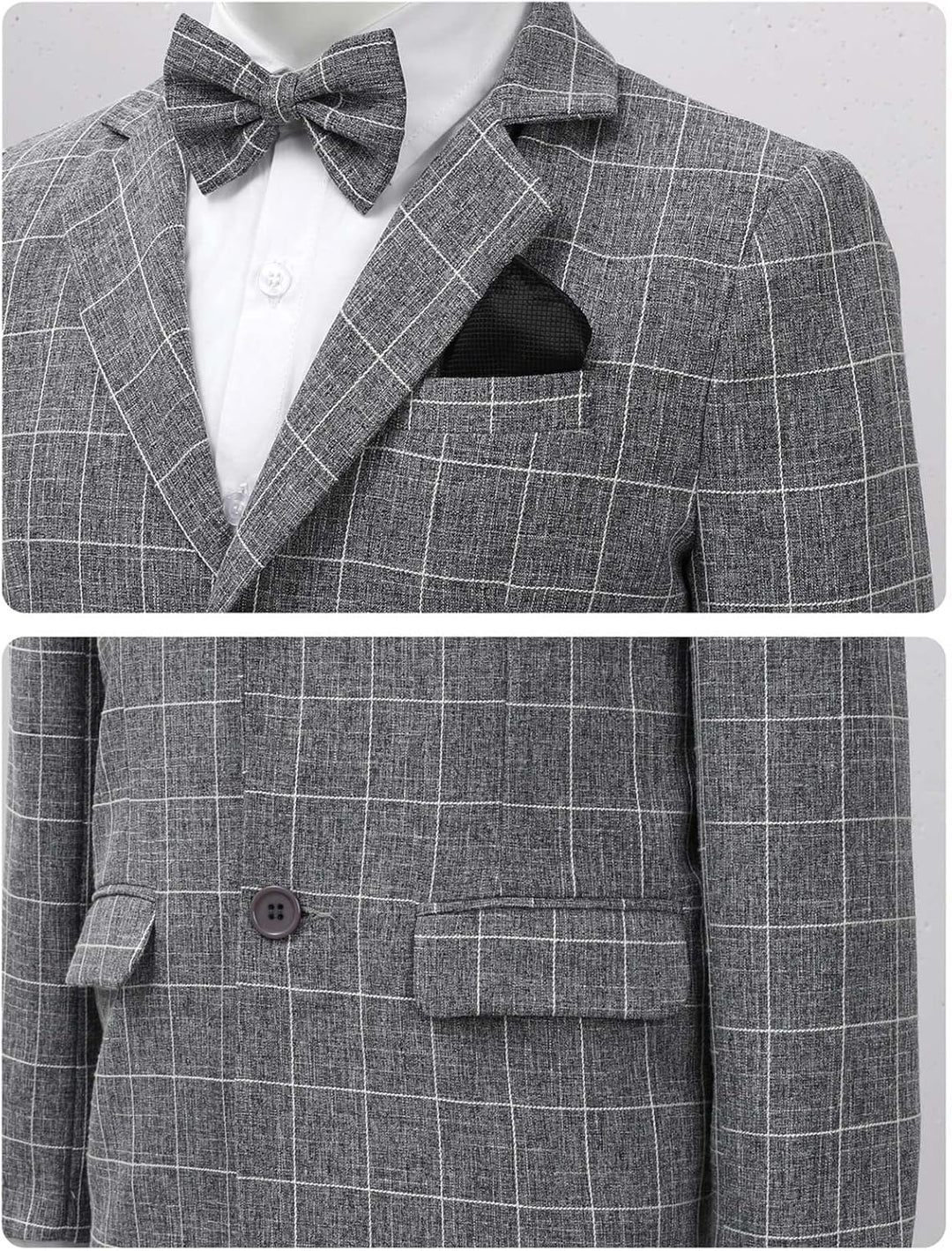 mintgreen Jungen Anzug Blazer 2PCS Gentleman Tuexdo Sätze Blazer + Hose + Fliege 5-12 Jahre 116-122